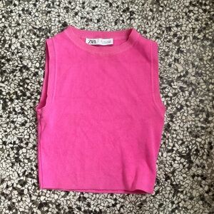 ZARA Cropped Knit Tank Top